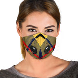 Amazing Luxury Yellow & Dark Blue Tartan Premium Protection Face Mask