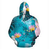 Tropical Birds In Tree All Over Hoodie