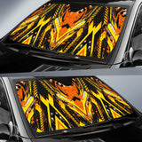 Racing Style Wild Orange & Black Splash Vibes Auto Sun Shades
