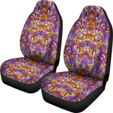 Psychedelic Orange Car Seat Cover