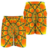 Neon Orange Sun Men's Shorts