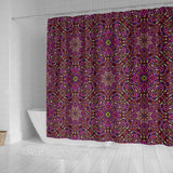 Flowery Mandala Mosaic Shower Curtain