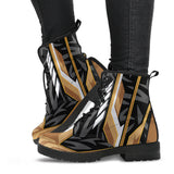 Racing Style Black & Brown 2 Unisex Leather Boots