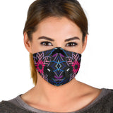 Blue & Pink Flowers Mandala Premium Protection Face Mask