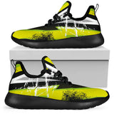 Racing Style Yellow & Black Mesh Knit Sneakers