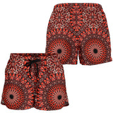 Red Spiritual Mandala Women's Shorts