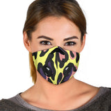 Leopard Design Style in Lovely Yellow & Pink Vibes Premium Protection Face Mask