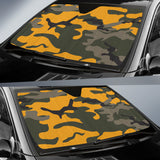 Orange Camouflage Auto Sun Shades