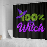100% That Witch Black Shower Curtain