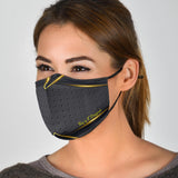 Luxurious Golden Art Geometric Design One Protection Face Mask