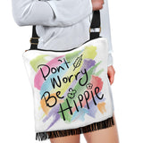 Don't Worry Be Hippie Crossbody Boho Handbag
