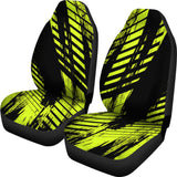 Racing Style Lime Green & Black Vibes Car Seat Cover