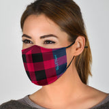 Perfect Red & Blue Tartan Design Protection Face Mask