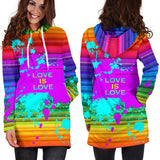 Rainbow Luxury Design Women's Hoodie Dress - Long Sweatshirt - Love is Love