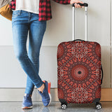 Red Spiritual Mandala Luggage Cover