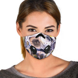 Luxury Blue & Pink Marble Bubble Art Design Premium Protection Face Mask