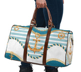 Special Gold & Blue Navy Design - Anchor - Travel Bag