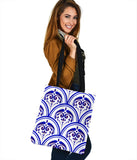 Amazing Traditional White & Blue Ornaments Vibes Two Cloth Tote Bag