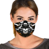 Racing Army Style Grey & Orange Vibes Premium Protection Face Mask