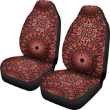 Red Spiritual Mandala Car Seat Cover