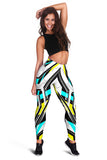 Racing Style Ice White & Pastel Colorful Vibes Women's Leggings