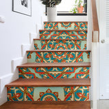 Best Home Decoration Luxury Mandala Style Two Stair Stickers (Set of 6)