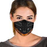 Racing Style Black & Orange Design One Premium Protection Face Mask