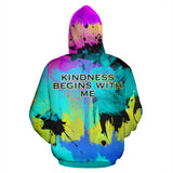 Kindness begins with me. Colorful Fresh Art Design Hoodie
