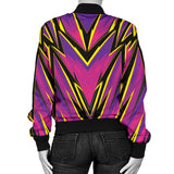 Racing Style Purple & Yellow Colorful Vibe Women's Bomber Jacket