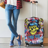 Famous Rock Zombie Star Madam X Light Blue Tie Dye X Ornamental Design Luggage Cover