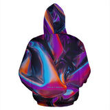 Crazy abstract Luxury Satin Violet Geometric art Street Wear Unisex Hoodie