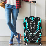 Racing Style Ice Blue & Black Vibes Luggage Cover