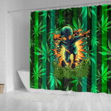 Alien Thief In the Bathroom - Perfect Home Decor for Cannabis Lover - Shower Curtain