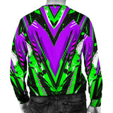 Racing Style Purple & Neon Green Splash Vibe Men's Sweater
