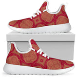 Royal Red Mesh Knit Sneakers