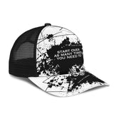 Start over as many times you need to. Black & White Design Mesh Back Cap