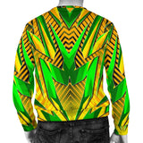 Racing Brazil Style Green & Yellow Splash Vibe Men's Sweater