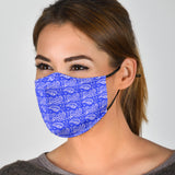 Amazing Blue Masterpiece Paisley Protection Face Mask