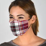 Special Tartan Design Red & Black Protection Face Mask