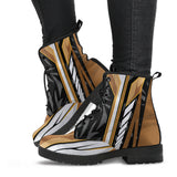 Racing Style Black & Brown 3 Unisex Leather Boots