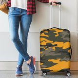 Orange Camouflage Luggage Cover