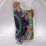 Peace Oriental Flowery Mandala Premium Hooded Blanket