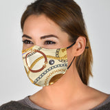 Design Luxury Gold & Silver Chains With Strap Protection Face Mask