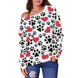 In Low With My Dog Women's Off Shoulder Sweater