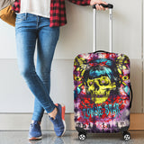 Famous Rock Zombie Star Madam X Violet Tie Dye Marble Design Luggage Cover