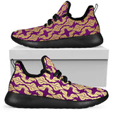 Purple Baroque Mesh Knit Sneakers