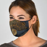 Golden Luxury Design Mandala Style One Protection Face Mask