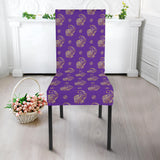 Lucky Purple Elephant Dining Chair Slip Cover