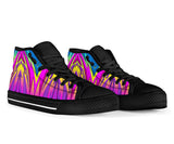 Racing Style Blue & Colorful Pink Vibes High Top Shoes