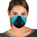 Racing Style Blue & Black Design Two Premium Protection Face Mask
